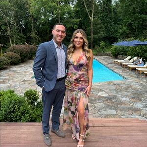 Colorful Sleeveless Maxi Dress with Slit